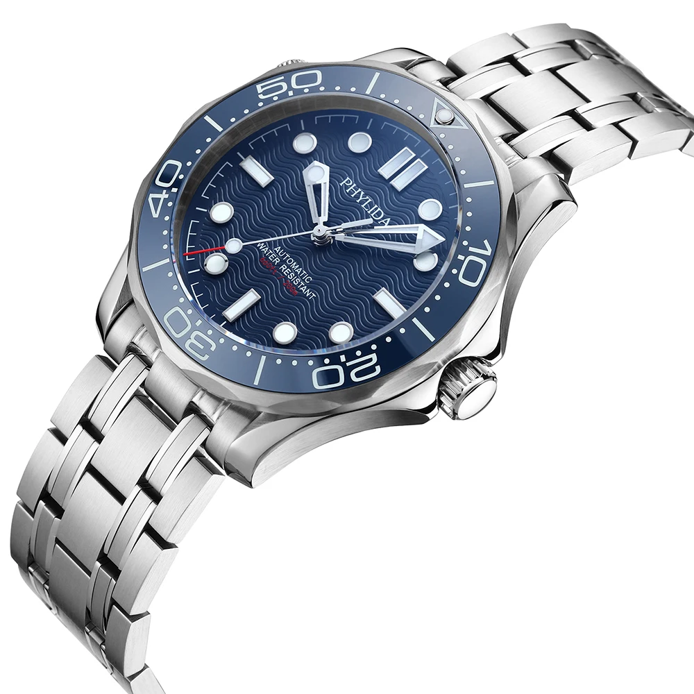 PHYLIDA Blue Dial NH38A Automa - Seiko Watch Prospex 评论和价格
